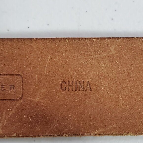 Fossil Women‎ Western Embossed Leather Statement Belt Size M Round Jeweled Brown - Picture 3 of 9